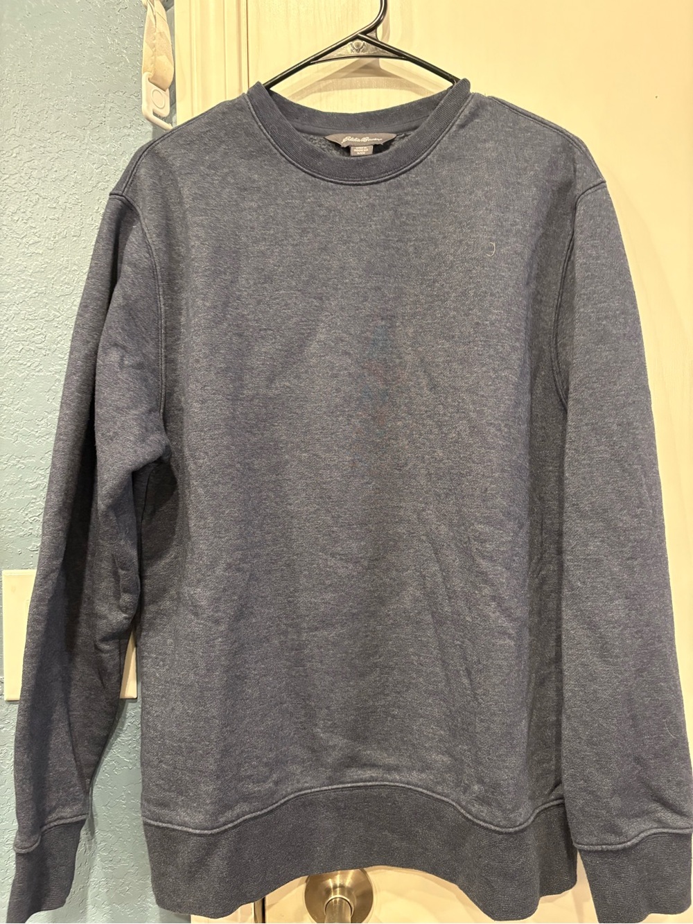 Eddie Bauer Men's Crewneck fSweatshirt - Slate Blue